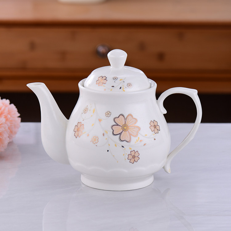 家用大号过滤餐厅陶瓷茶壶图片