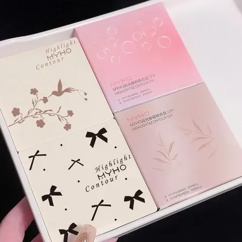 修容盘一体盘自然高光彩妆MEIBAOGE裸妆四色修容粉平价