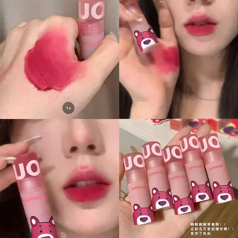 维妮丝绒哑光平价唇釉不易俏皮熊沾杯Cappuvini泥唇卡泡