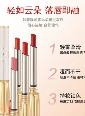 细管持妆哑光唇彩AGAG丝绒雾面显白口红不沾杯薄涂锁色厚涂丝滑
