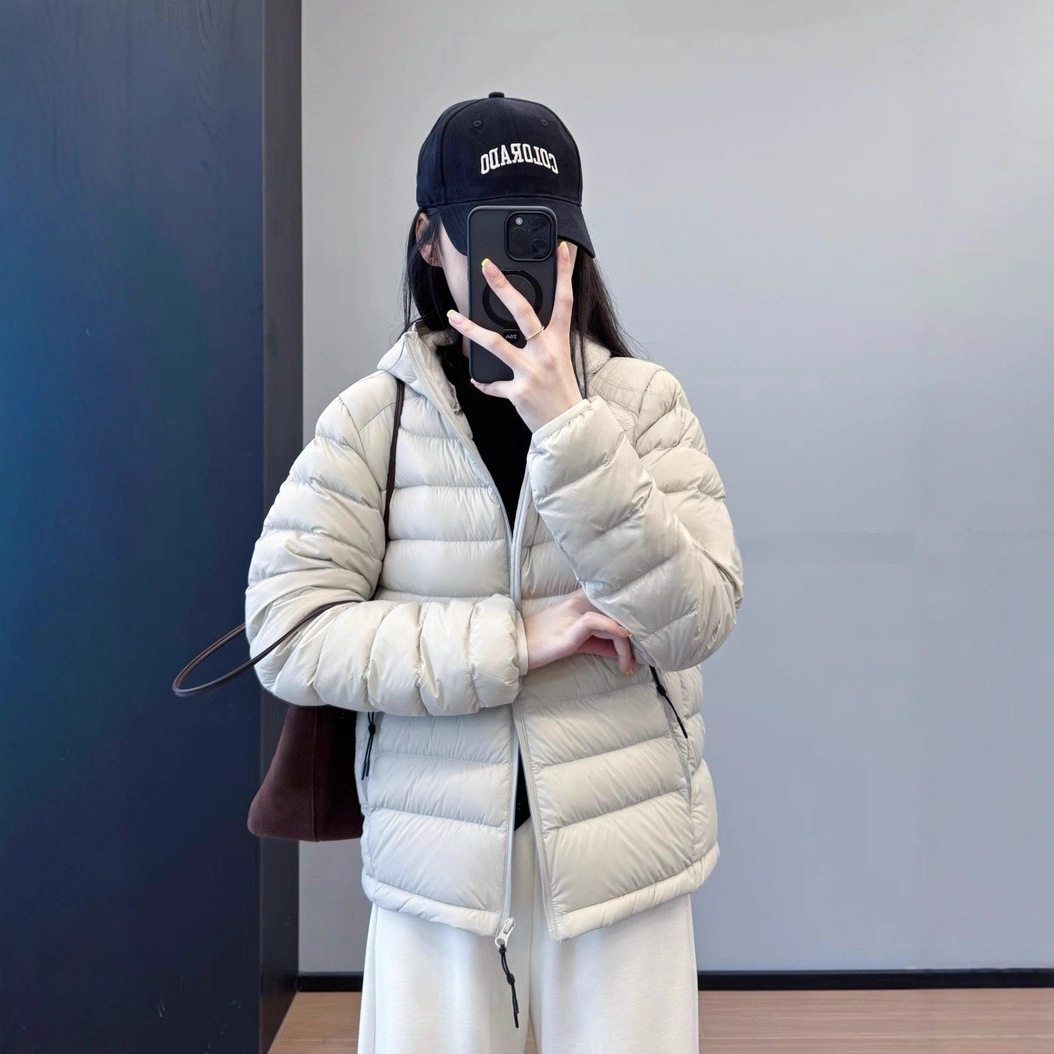 鸟家同款【微收腰排骨连帽】羽绒服女三星可溯源95绒短款冬季新款