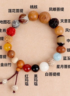 18籽手串文玩多宝菩提十八子