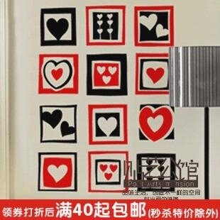 韩式风格墙贴/沙发 床头 背景贴/婚庆 爱意◆k-007 心心相印