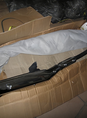 适用铃木GT125X消声器黑色消音器国三骏驰QS125-5ABEFG排气管