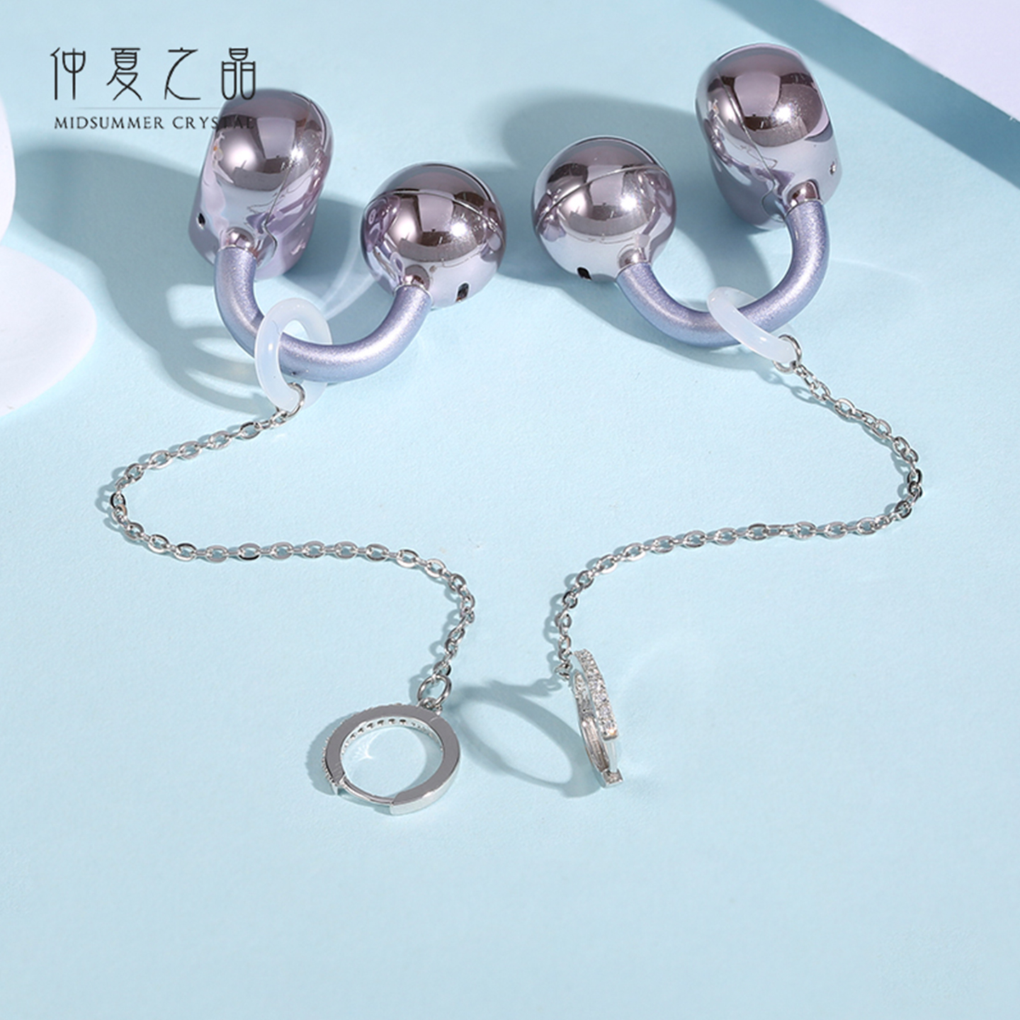 仲夏之晶耳夹式耳机防丢链装饰