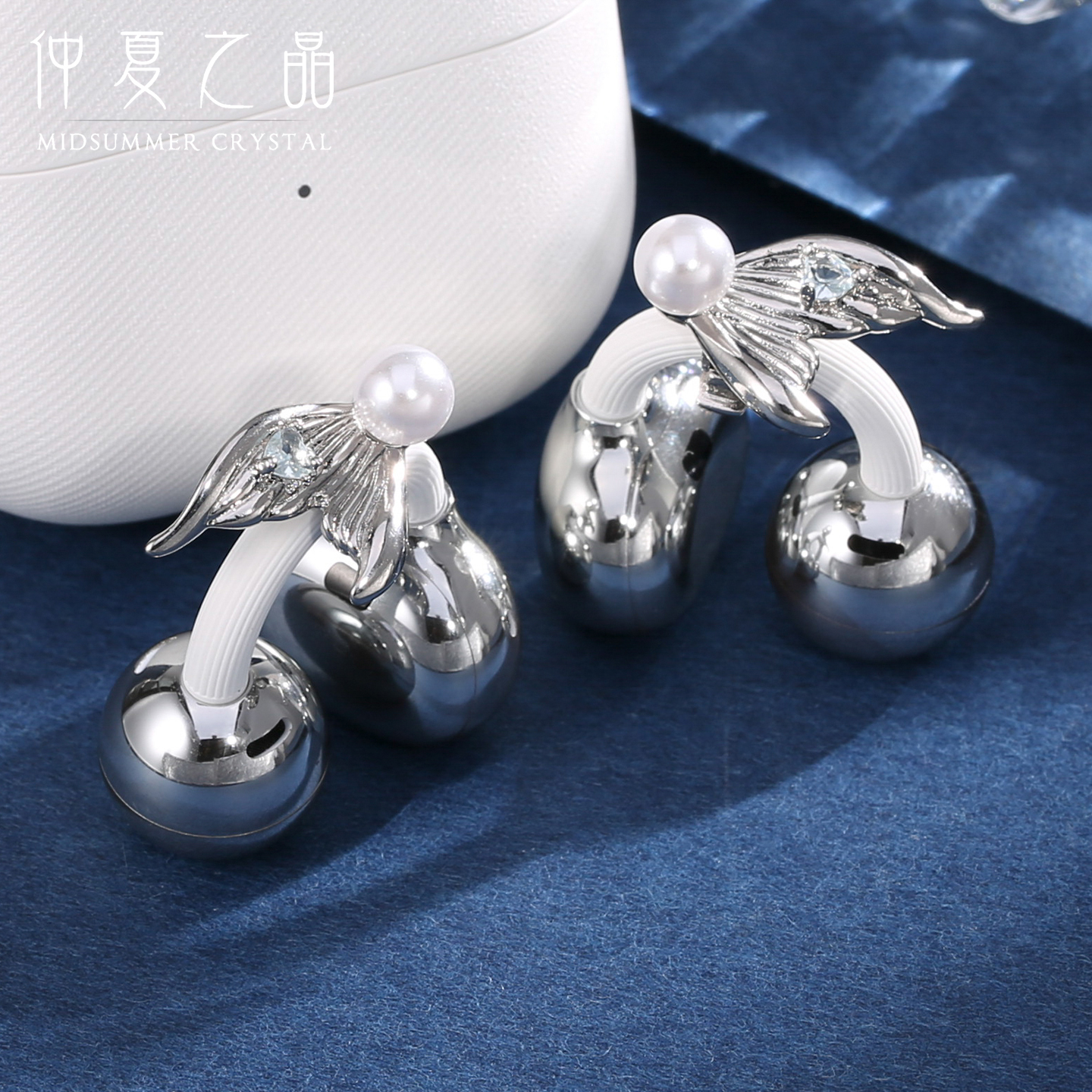 仲夏之晶人鱼耳夹式耳机钻扣配饰