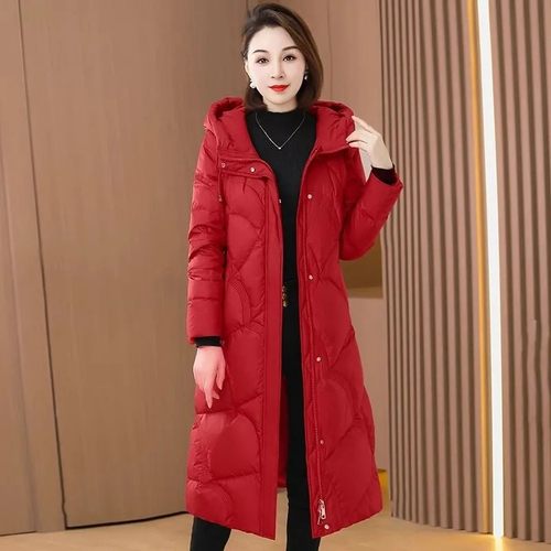 羽绒服中长款加厚修身