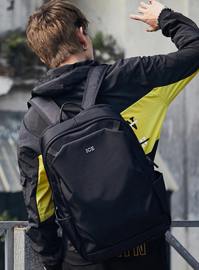 ICE JUNIOR休闲双肩包简约轻便时尚学生书包 旅行电脑男士背包