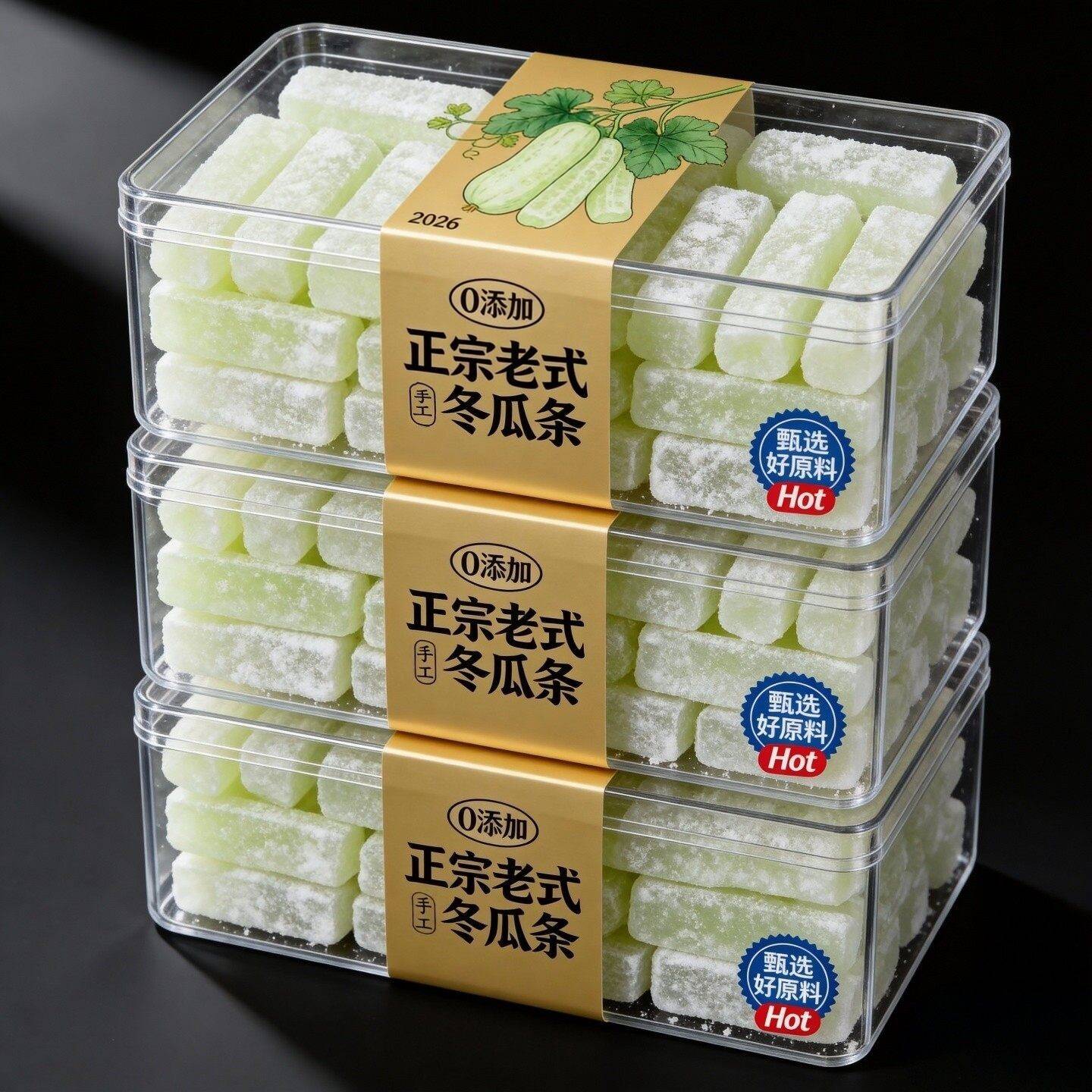 冬瓜糖500g老式冬瓜条糖东瓜糖砖怀旧水果干蜜饯新鲜经典罐装