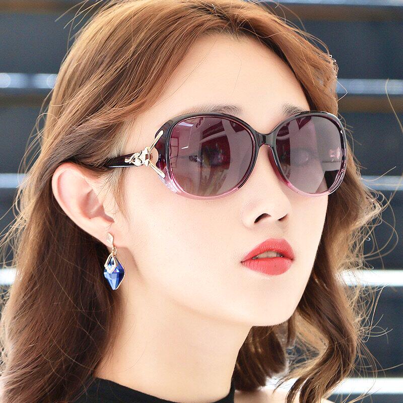 德国太阳眼镜女防紫外线变色墨镜女防晒墨镜圆脸大脸显瘦遮阳眼镜
