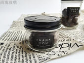 新款 黑盖透明玻璃密封瓶鱼子酱果酱瓶蜂蜜酱菜瓶100ml200ml500ml