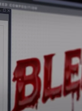 中文汉化AE脚本插件工具-文字标题滴血流血电影特效 Bleed1.2.0