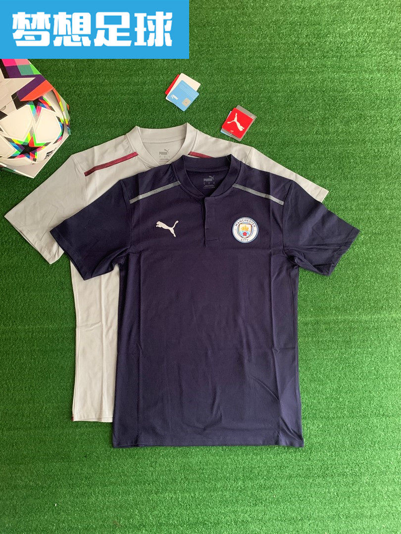 曼彻斯特城2021出场休闲短袖Polo