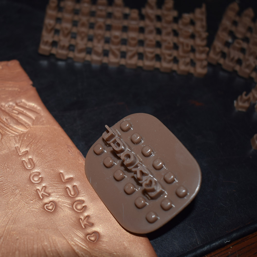 软陶泥石塑黏土手作迷你字母印章