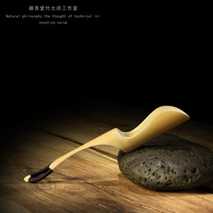 天然竹制纯手工雕刻 竹根茶勺 纯手工 茶铲 茶则
