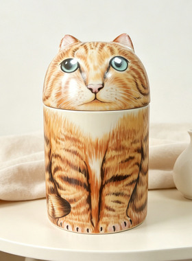 现货即发 手绘陶艺宠物骨灰盒骨灰盒宠物狗猫去世留念骨灰罐