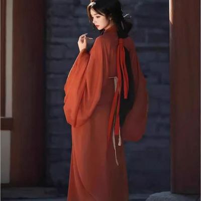 战国袍汉服马山交领楚墓直裾复原拖地中国风古装2024新款春秋全套