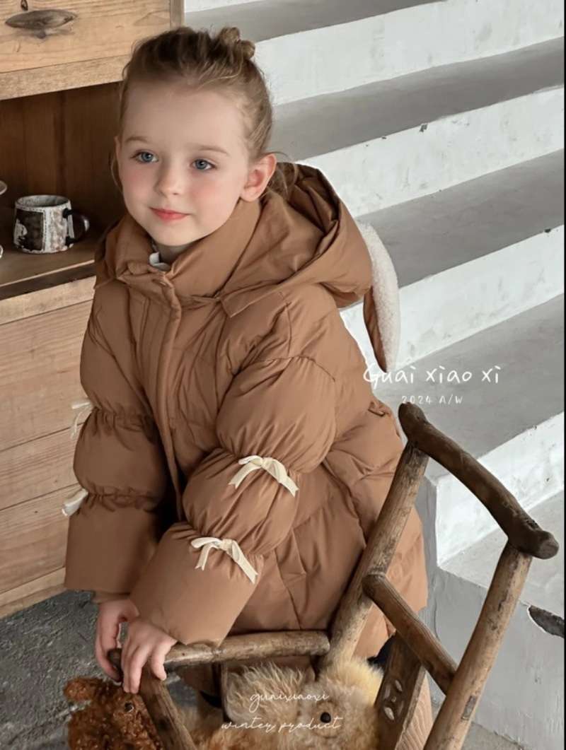 女童羽绒服秋冬季白鸭绒2024新款儿童装冬款森系中长洋气冬装外套