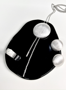 muer沐耳925银拉丝工艺胸针