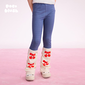 腿套裤 pocoblush 子 女童春夏款 一体式 红了樱桃 牛仔针织打底裤