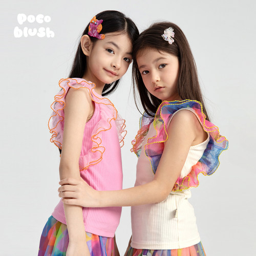 pocoblush梦幻网纱背心吊带夏季