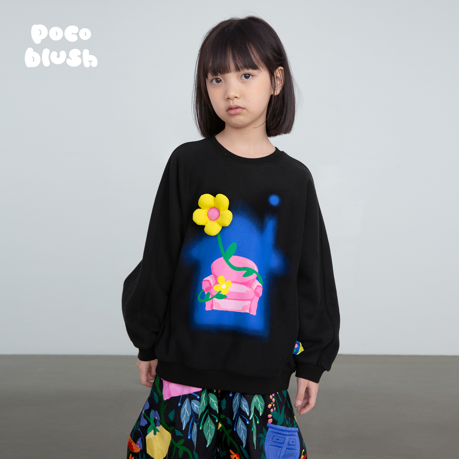 pocoblush莫里斯的家花朵卫衣