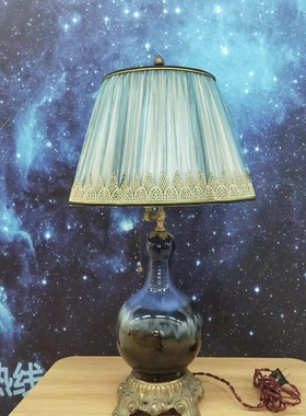 老上海精美怀旧老台灯 瓷质底座装饰台灯 景观台灯 2023053