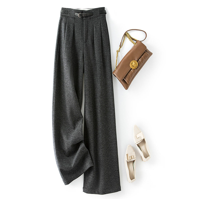 上海潍上服饰阔腿裤子女秋冬新款羊毛直筒裤轻奢风女装拖地休闲裤,女装/女士精品,休闲裤,淘宝优惠券,粉丝福利购,淘宝优惠卷