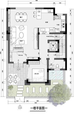 室内彩平面方案布局户型优化改造别墅农村自建房CAD平面布局设计