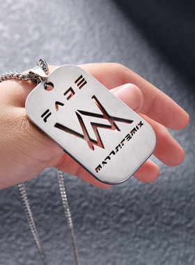 艾伦沃克项链欧美男士吊坠