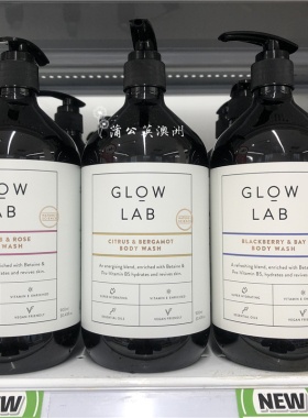 现货速发澳洲glow lab沐浴露玫瑰大黄椰子檀香佛手柑沐浴液900ml