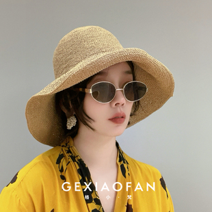 【格小梵】夏季草帽太阳渔夫出游度假大头遮阳帽子女防晒防紫外线