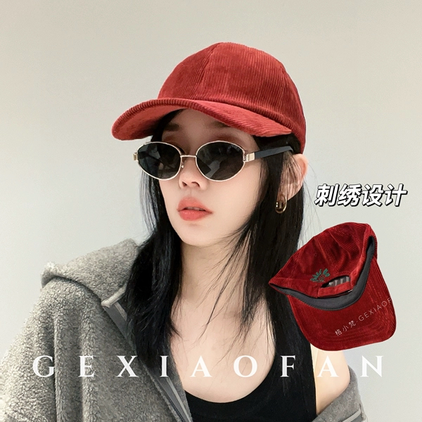 韩版ins纯色加宽檐鸭舌帽