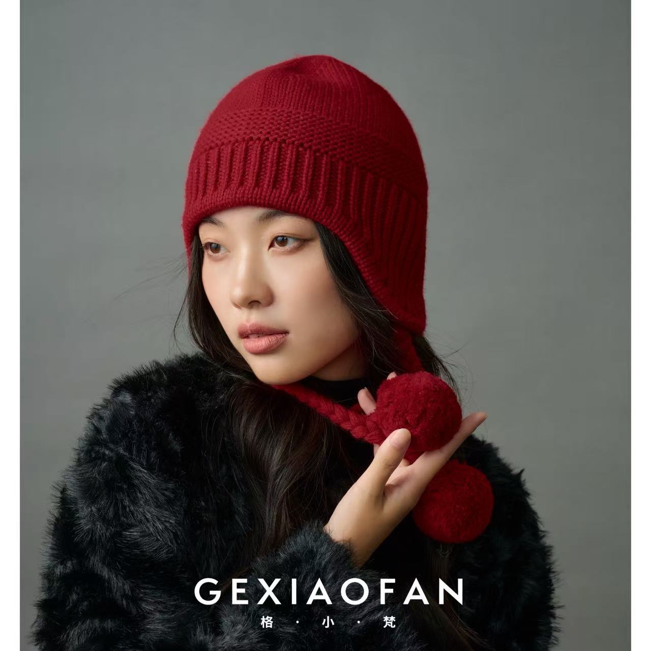 全羊毛包头帽休闲风帽子女士秋冬