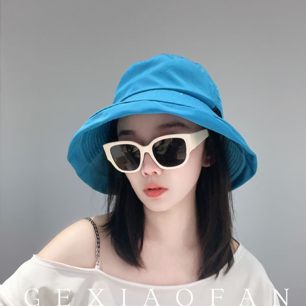 【格小梵】正品骑车吹不翻薄款透气渔夫帽女春夏天防晒显脸小帽子