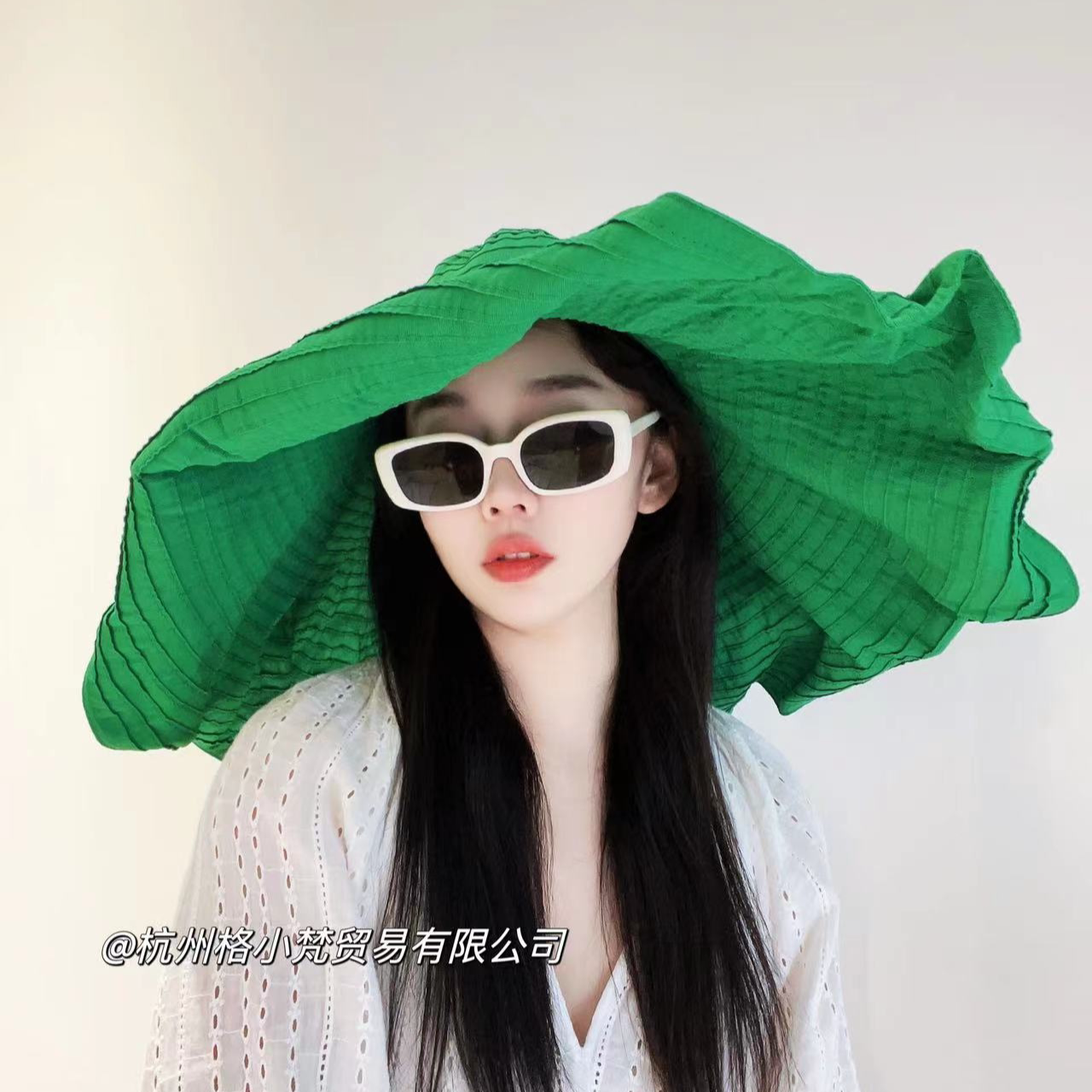 格小梵·正品夏季户外大帽檐女士透气夏天防紫外线遮阳帽可塑型