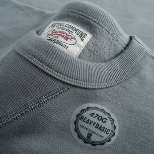 高端灰色红黄色男生圆领套头修身情侣百搭女黑色无帽加厚加绒卫衣