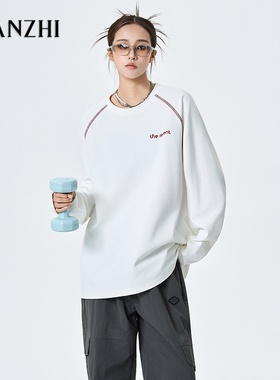 棉致春秋款休闲长袖T恤男女打底印花内搭圆领上衣服2026新款MYJ