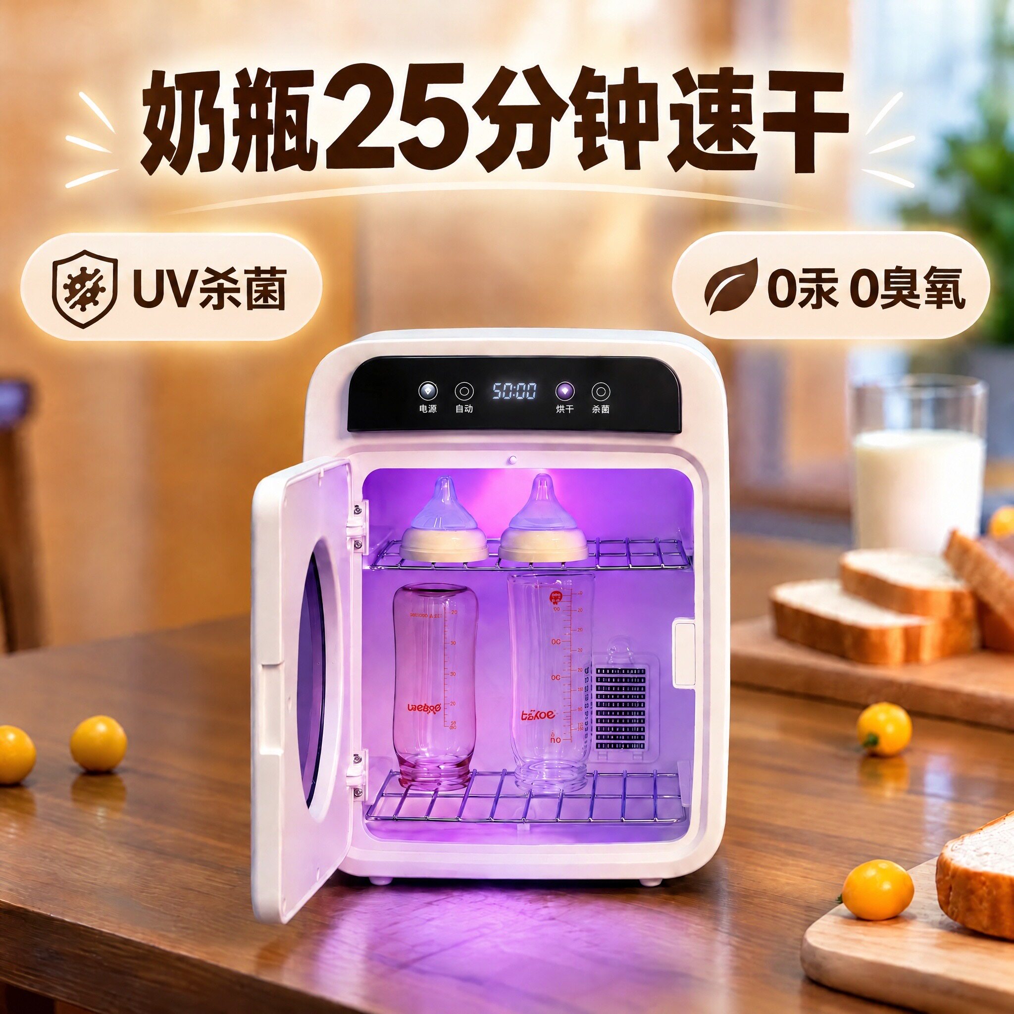 带烘干婴儿消毒柜紫外线玩具奶瓶
