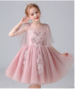 女童装夏季新款公主裙婚纱礼服裙六一节演出服儿童主持人服装