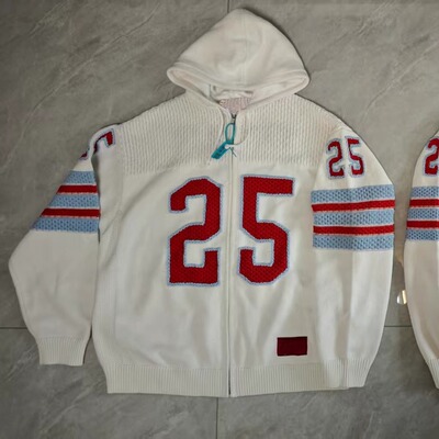 SS25 Sport Zip Up Hooded Sweater连帽拉链长袖针织连帽潮流卫衣