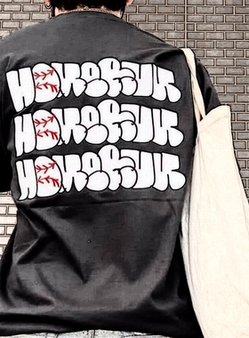 原创美潮SS25 Week12 Homerun Tee联名款卡通字母印花短袖T恤