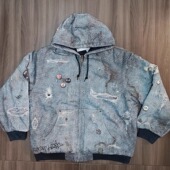 HJR JACKET印花牛仔夹克套装 TROMPE OEIL 24FW WORK HOODED