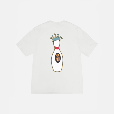 美潮原创FW24 KINGPIN TEE保龄球皇冠复古英文印花圆领短袖t恤