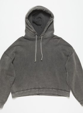 原创设计感AC LOGO HOODED SWEATER 背后小标水洗做旧连帽卫衣