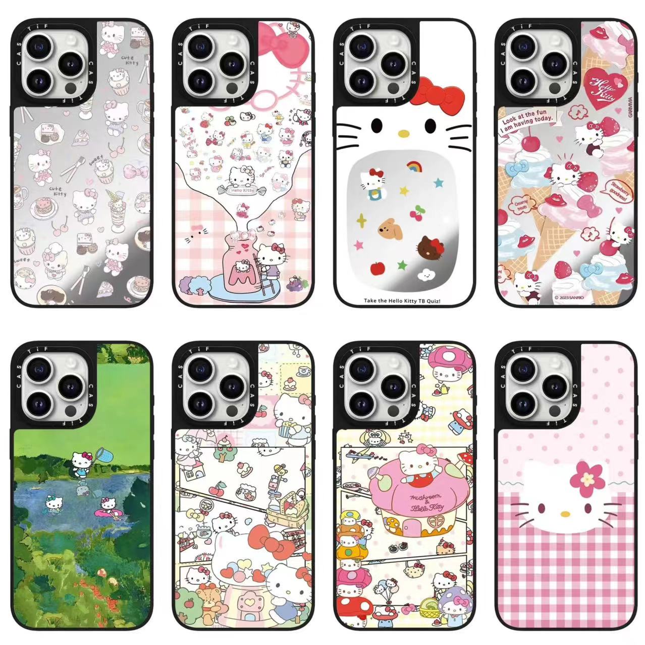 CASE联名HelloKitty凯蒂猫少女心手机壳适用iPhone16ProMax苹果15PM可爱卡通17promax磁吸镜面潮牌14防摔硬壳
