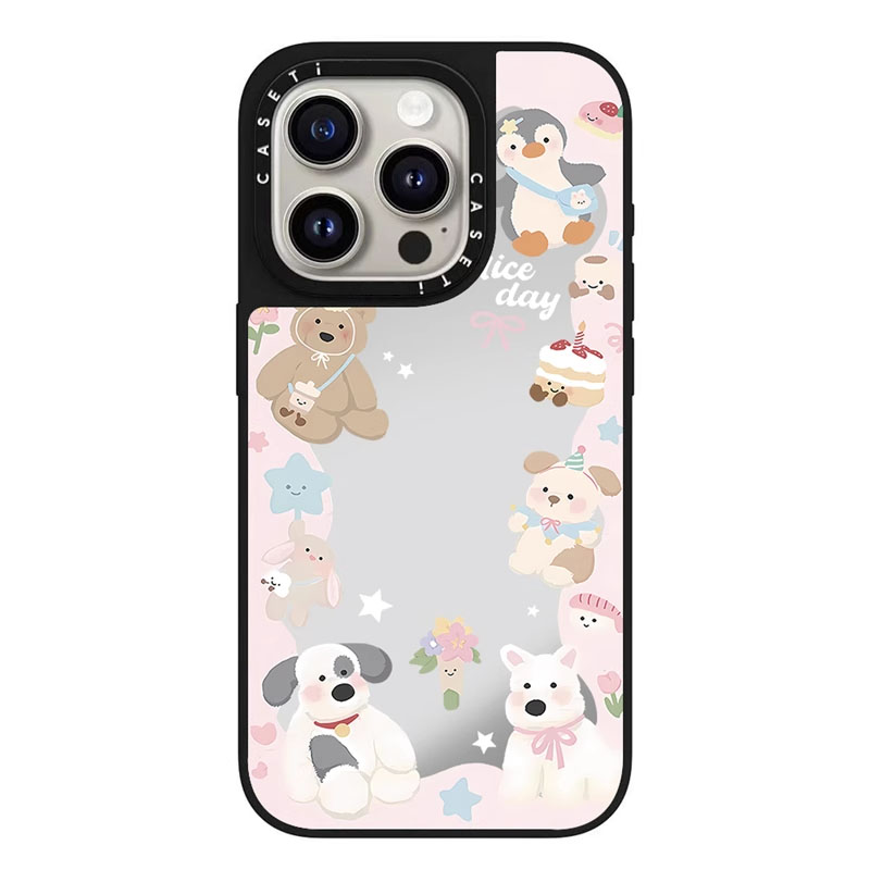 caseti手机壳联名美食家倒立玩耍猫咪适用苹果iPhone16Promax华强北15Promax新款12明星同款13镜面磁吸14Plus