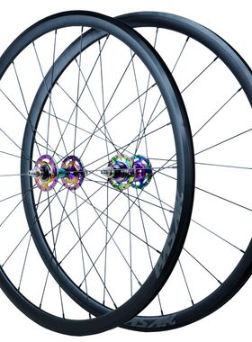 自行车轮组 700C死飞轮组 前后培林花鼓活飞 倒骑单速固定齿Fixie