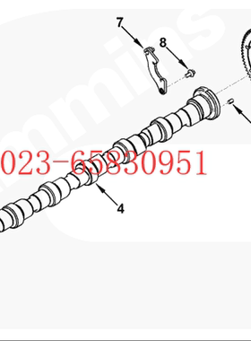 Cummins康明斯柴油发动机 凸轮轴 3954099 成工CG970装载机
