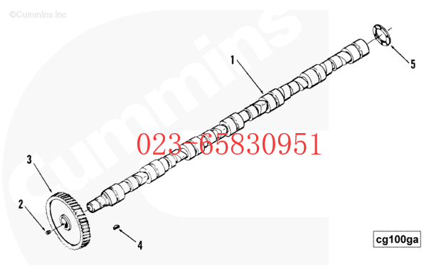 Cummins康明斯柴油发动机 凸轮轴 NT855 3801749 泰雷克斯用车
